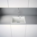 FRANKE Chiuveta Fragranite Kubus 2 Pro KNG 610-53, Bianco/ Alb, accesorii incluse, 59 cm