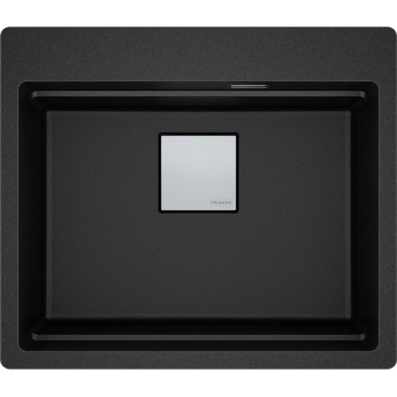 FRANKE Chiuveta Fragranite Kubus 2 Pro KNG 610-53, Nero / Negru, accesorii incluse, 59 cm