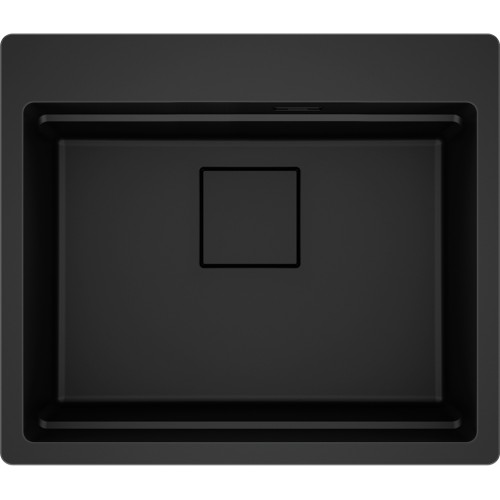 FRANKE Chiuveta Fragranite Kubus 2 Pro KNG 610-53, Matte Black / Negru mat, accesorii incluse, 59 cm