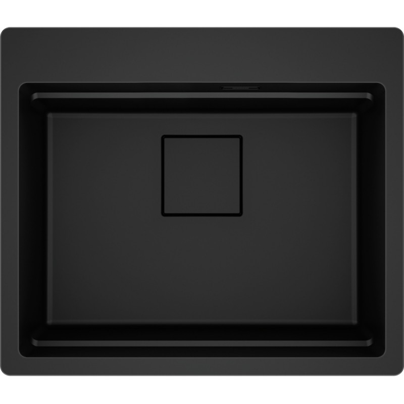 FRANKE Chiuveta Fragranite Kubus 2 Pro KNG 610-53, Matte Black / Negru mat, accesorii incluse, 59 cm
