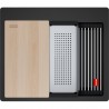 FRANKE Chiuveta Fragranite Kubus 2 Pro KNG 610-53, Matte Black / Negru mat, accesorii incluse, 59 cm